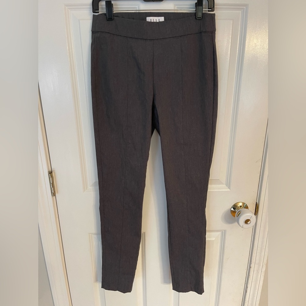 Elle Charcoal Gray Pull‎ On Dress Pants